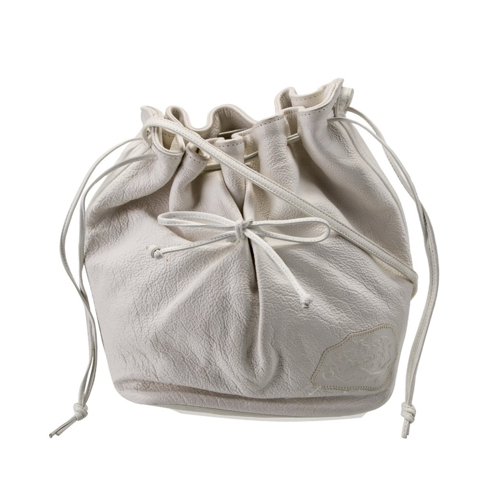 Carlos Falchi White Crossbody Bag Minimalist Design